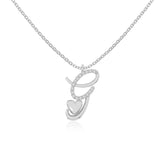 moissanite Initials necklaces in sterling silver